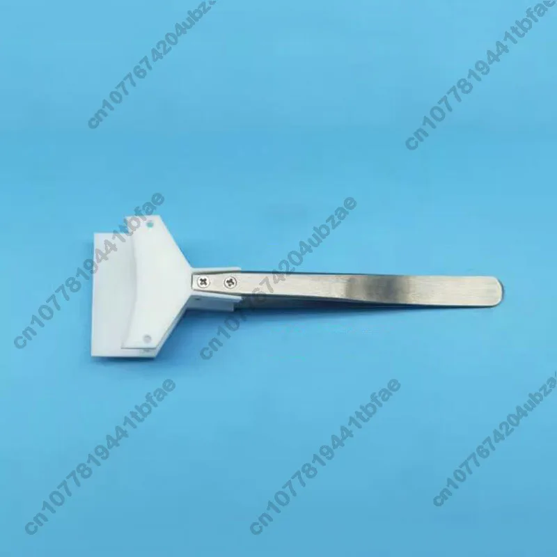 For semiconductor wafers and silicon chips, PTFE wide-tip tweezers - acid and alkaline