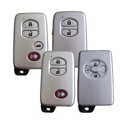 New Uncut Smart Remote Key Shell Case For Toyota Land Cruiser Prado Prius Land Avalon Car Key Cover With Emergency Key Blade