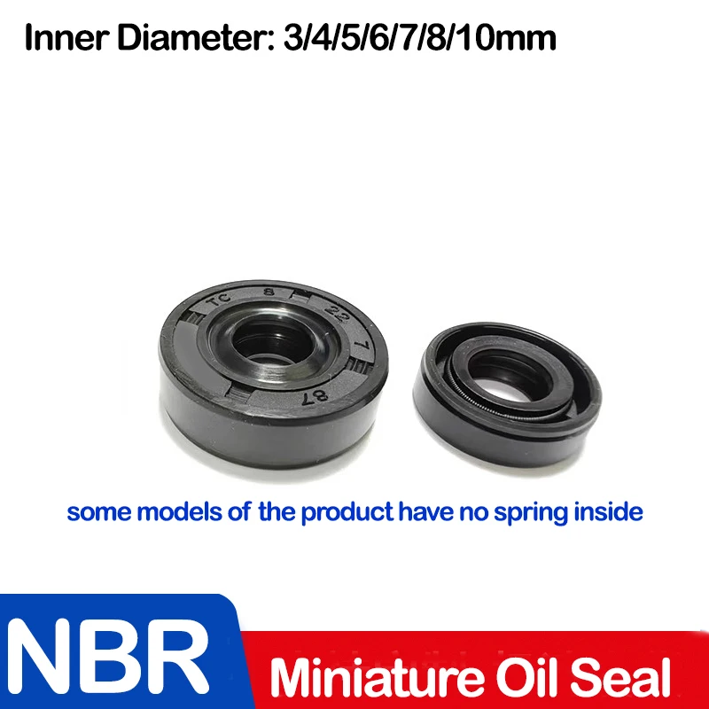 Miniature Oil Seal,NBR Framework,Inner Diameter4mm 5mm 6mm 7mm 8mm 9mm Outer diameter 12-34mm Thickness4-10mm Nitrile Butadiene