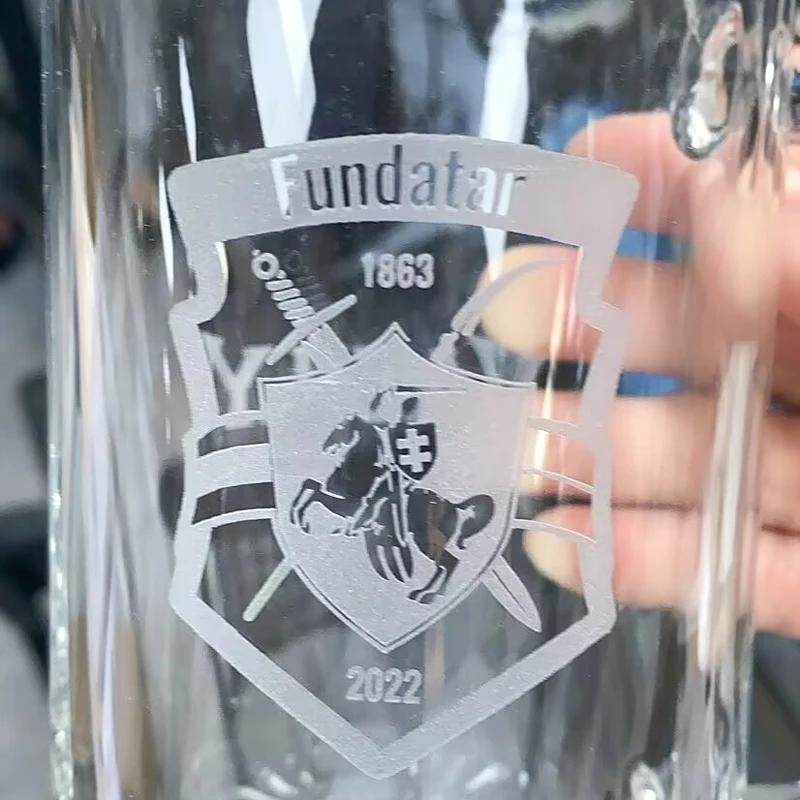 Personalized Beer Glass 500ml/16.9oz Mug Beer with Handle Laser Engraved Custom Beer Glass for Birthday Gifts, Christmas Gifts view 3