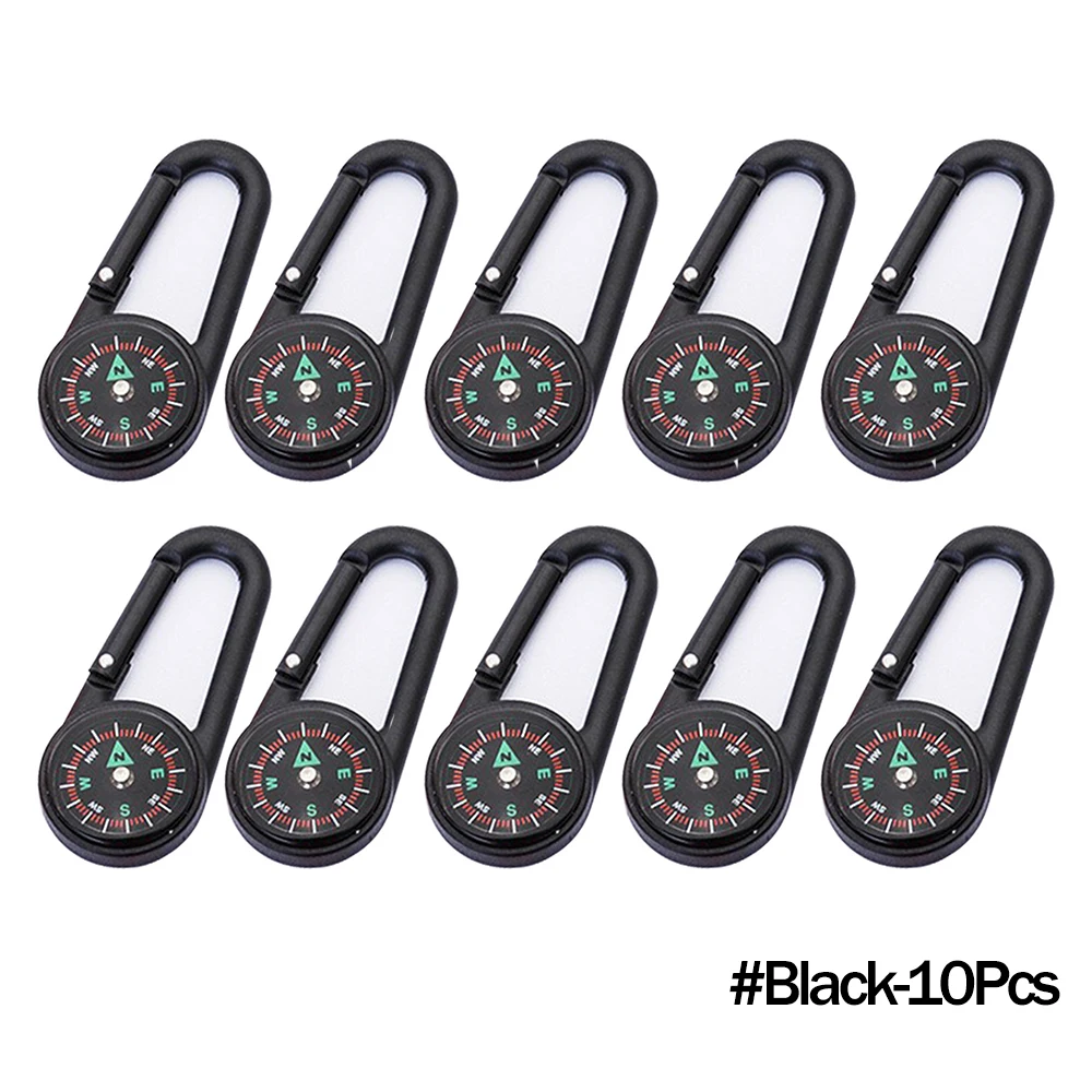 Outdoor Kompass Karabiner Mini Camping Schlüsselanhänger Bergsteigen Wandern Rucksack Schnalle mit Kompass Überleben Kinder Geschenke – Detail 10