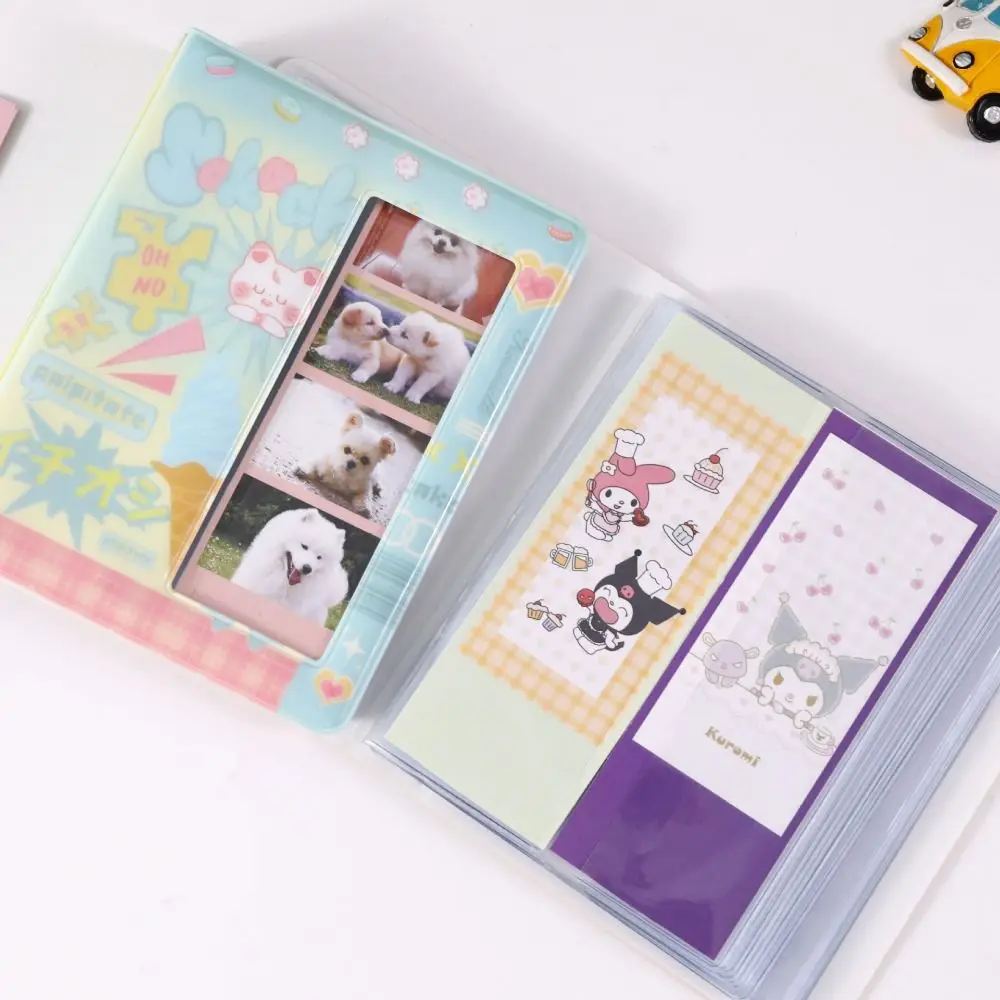 Cute Cartoon 4 Continuous Shooting Albums 64 Pockets with Inner Page Photo Album Holder PVC Clear Pockets