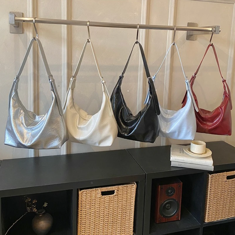 

Новая женская сумка, модная женская сумка высокого качества, однотонная, универсальная, большой вместимости, сумка для покупок и хранения вещей для девочек