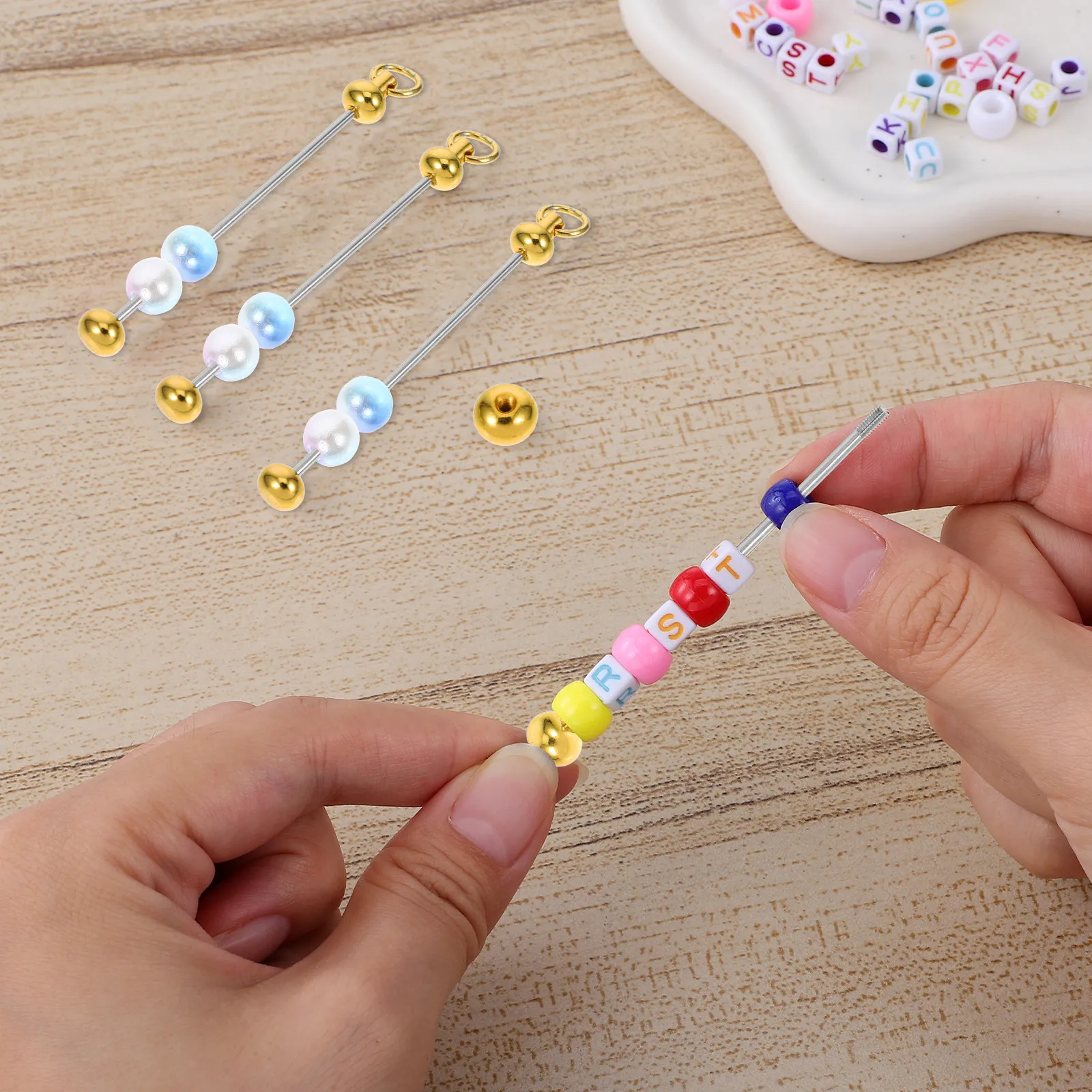 10 Pièces Liens de porte-clés en métal pour la fabrication de bijoux DIY, supports de porte-clés à longues attaches, kit d'artisanat, attaches longues à pendentif