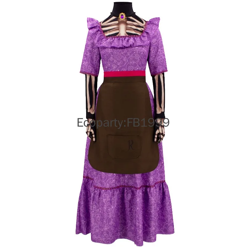 2024 Movie Anime CoCo Mama Imelda Cosplay Costume For Women Adult Halloween Carnival Party Role Play Clothing Suit