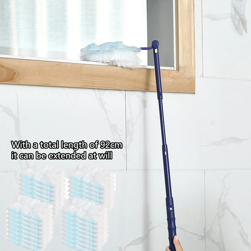 Одноразовая Электростатическая щетка для пыли, волоконная щетка, ручка для чистки дома, простой в использовании Пыльник