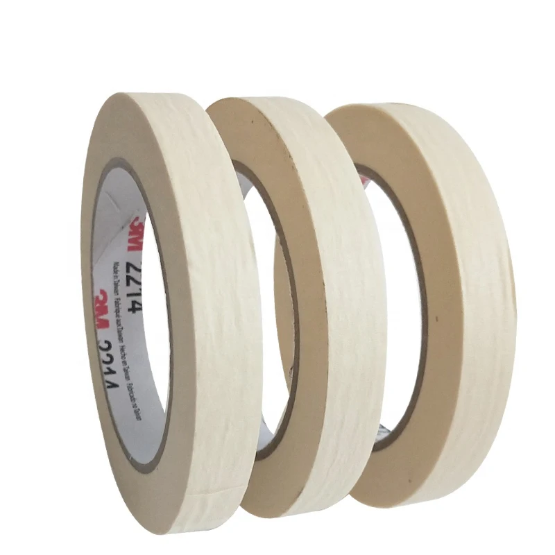 2214 Low Temperature Crepe Paper Masking Tape For Light Duty Holding Or Bundling Applications