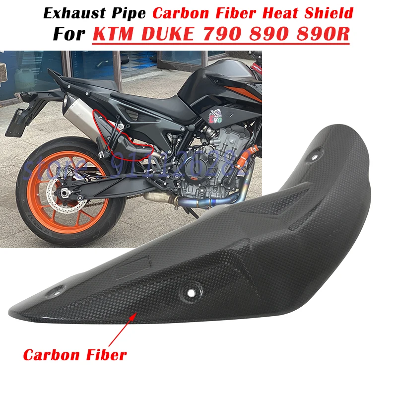 Slip On For KTM DUKE 790 890 890R Modified Muffler Motorcycle Exhasut Carbon Fiber Cover Anti-Scald Cap Heat Shield Guard Proof