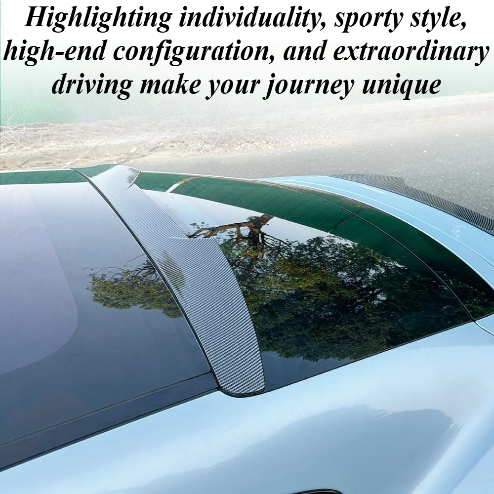 For Porsche Taycan 2019+ Blade Style Roof Spoiler Ducktail Wing Aero Upgrade Direct Fit Gloss Black ABS Material Styling Package