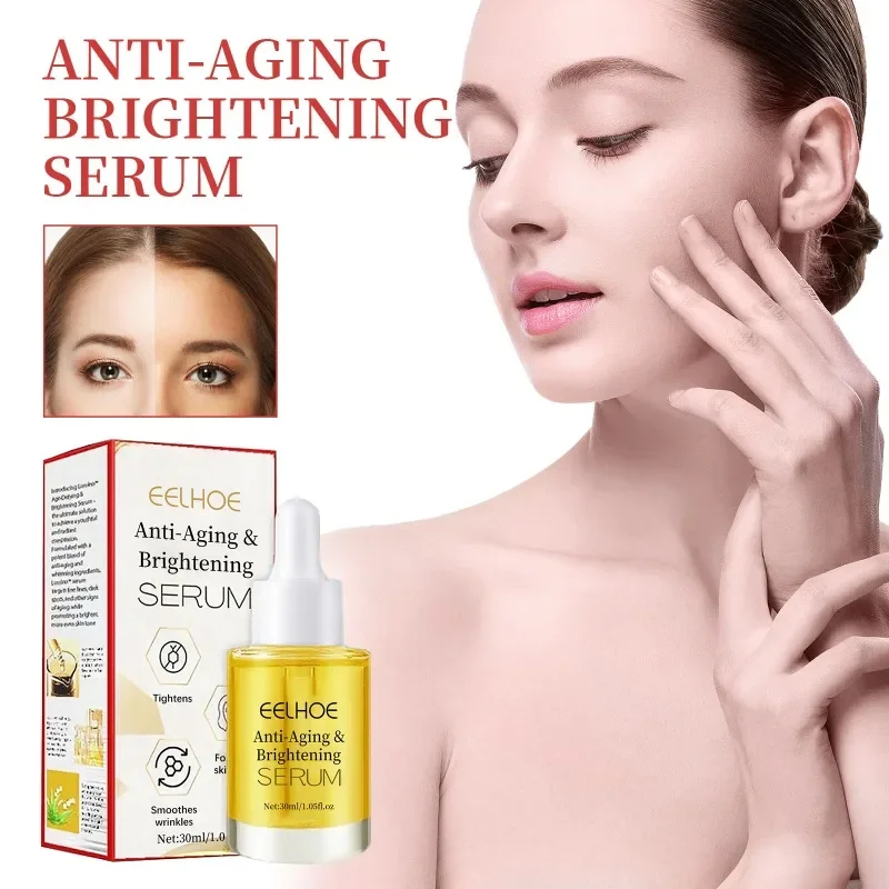 Serum Pengencang wajah, Anti Keriput memudarkan garis halus di sudut mata, Serum Anti Penuaan melembabkan mencerahkan perawatan kulit