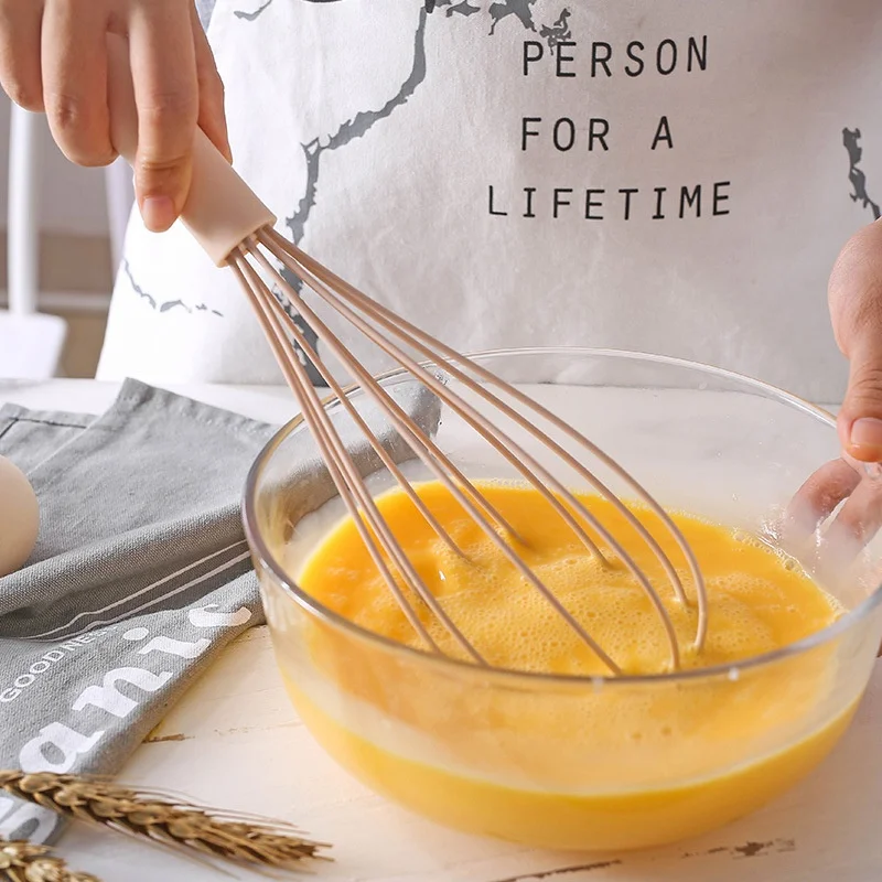 Silicone Egg Beater Manual Egg Beater Mixer Kitchen Baking Utensil Cream Foam Maker Milk Coffee Egg Stirring Tools Whisk Mixer