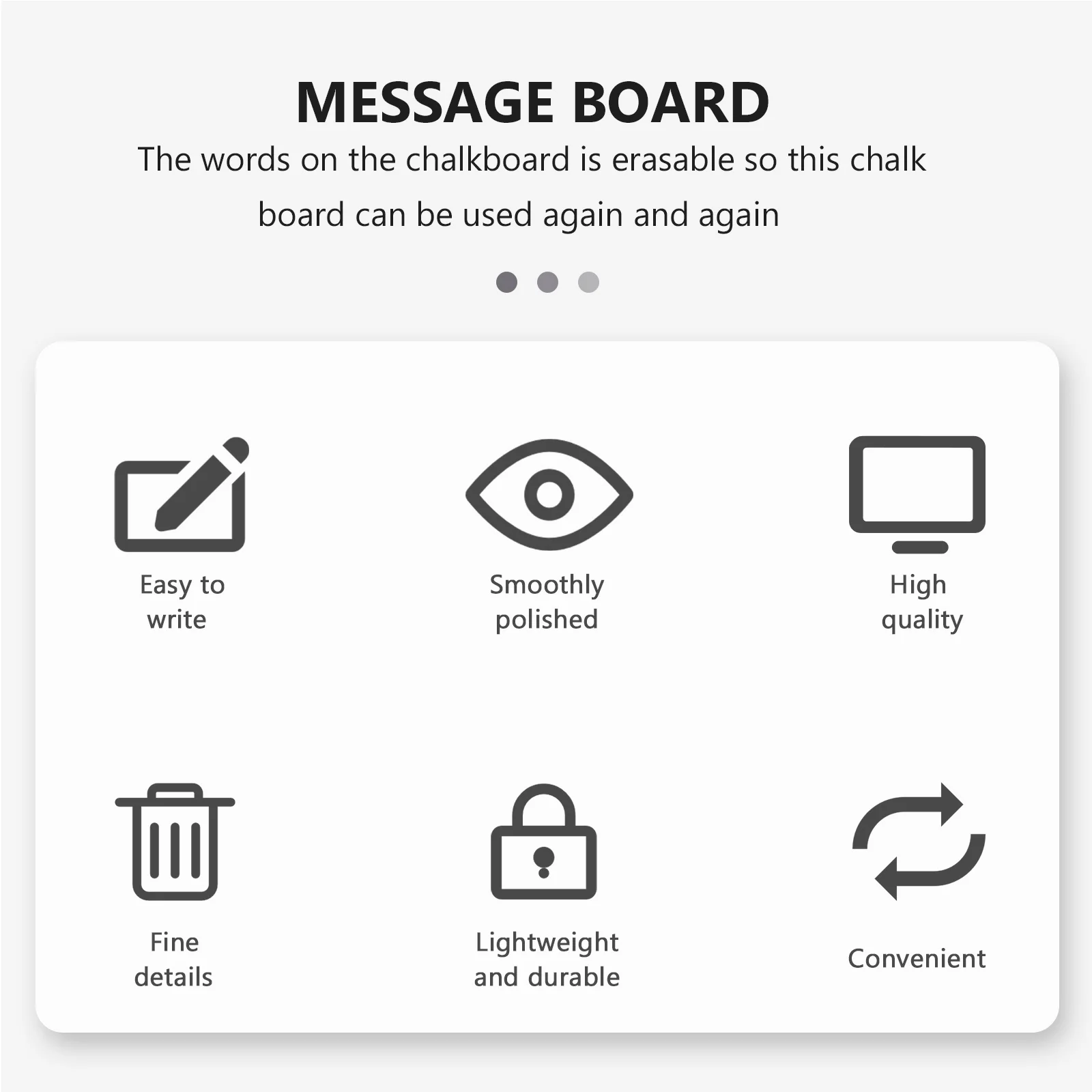 

6Pcs Small Blackboard Acrylic Message Boards Reusable Wedding Tabletop Memo Decorations for Home Office Kitchen