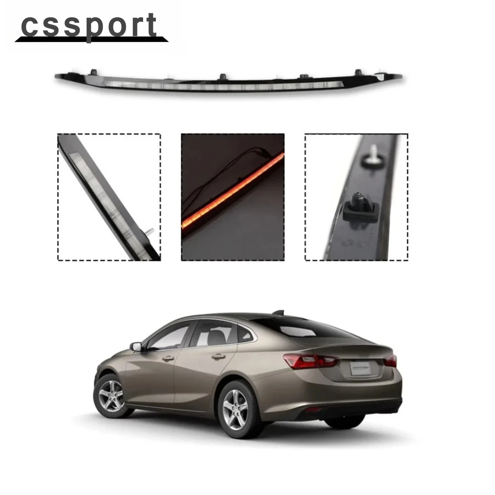 

42795725 High Beam Center High Mount 3rd Brake Tail Lamp For 2016-2025 Chevrolet Malibu Black