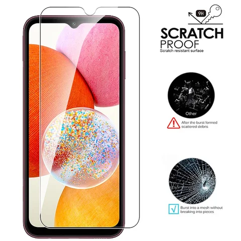 4 шт., чехол из закаленного стекла 9H для Samsung Galaxy A14, защитное стекло для Samsung Sumsung A54 A34 A14 A24, защитная пленка для экрана