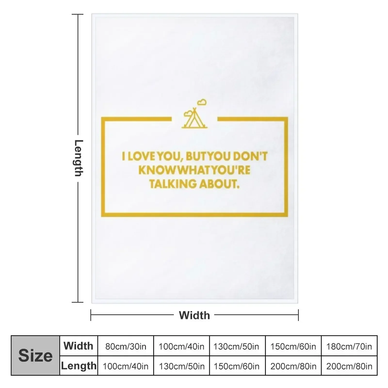 I love you, but you don't know what you're talking about Throw Blanket couch cozy soft plush fuzzy picnic outdoor blanket
