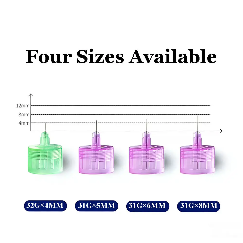 Stainless Steel 31G 5mm 6mm 8mm Painless Needle Individually Packed 32G 4MM Sterile Insulin Pen Needle