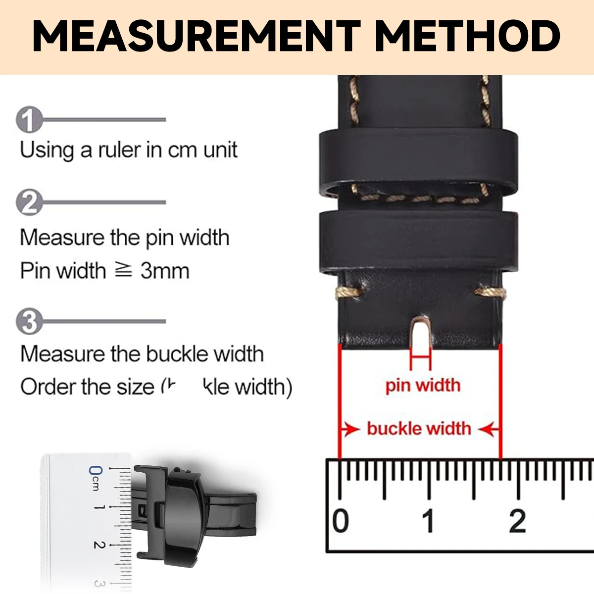 12/14/16/18mm Watch Fold Buckle Double Click Butterfly Watchband Push Clasp Button Deployment Clasp Buckles Watch Accessories