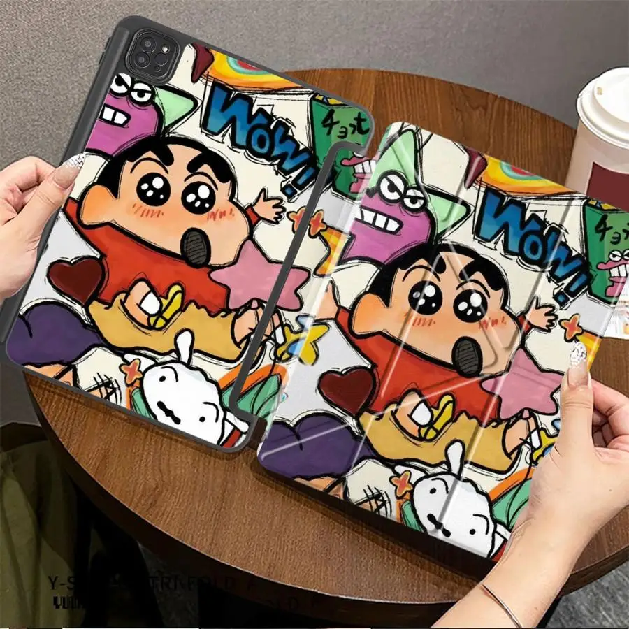 

Cartoon Crayon Shin Chan Tablet Case For iPad Air 4 5 M3 M2 1 2 M4 11inch Pro 11th 10th 9th 8th 7th 12.9inch Mini 6 7 Pro 2025