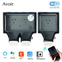 Avoir Tuya Wifi Socket IP66 Outdoor Waterproof Australia Plug Electric Outlet Kitchen Wall Power Socket Set Smart Home Appliance