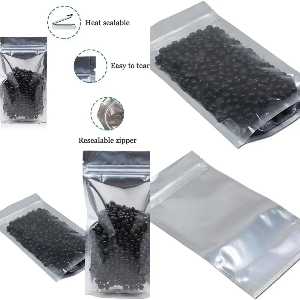 

Resealable Aluminum Foil Bags with Zip Lock for Long Term Food Storage, 3.5x5.5 inches