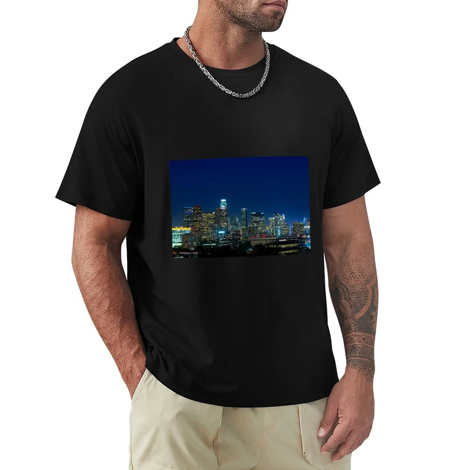 Los Angeles Downtown T-Shirt Christmas Theme Tee Top