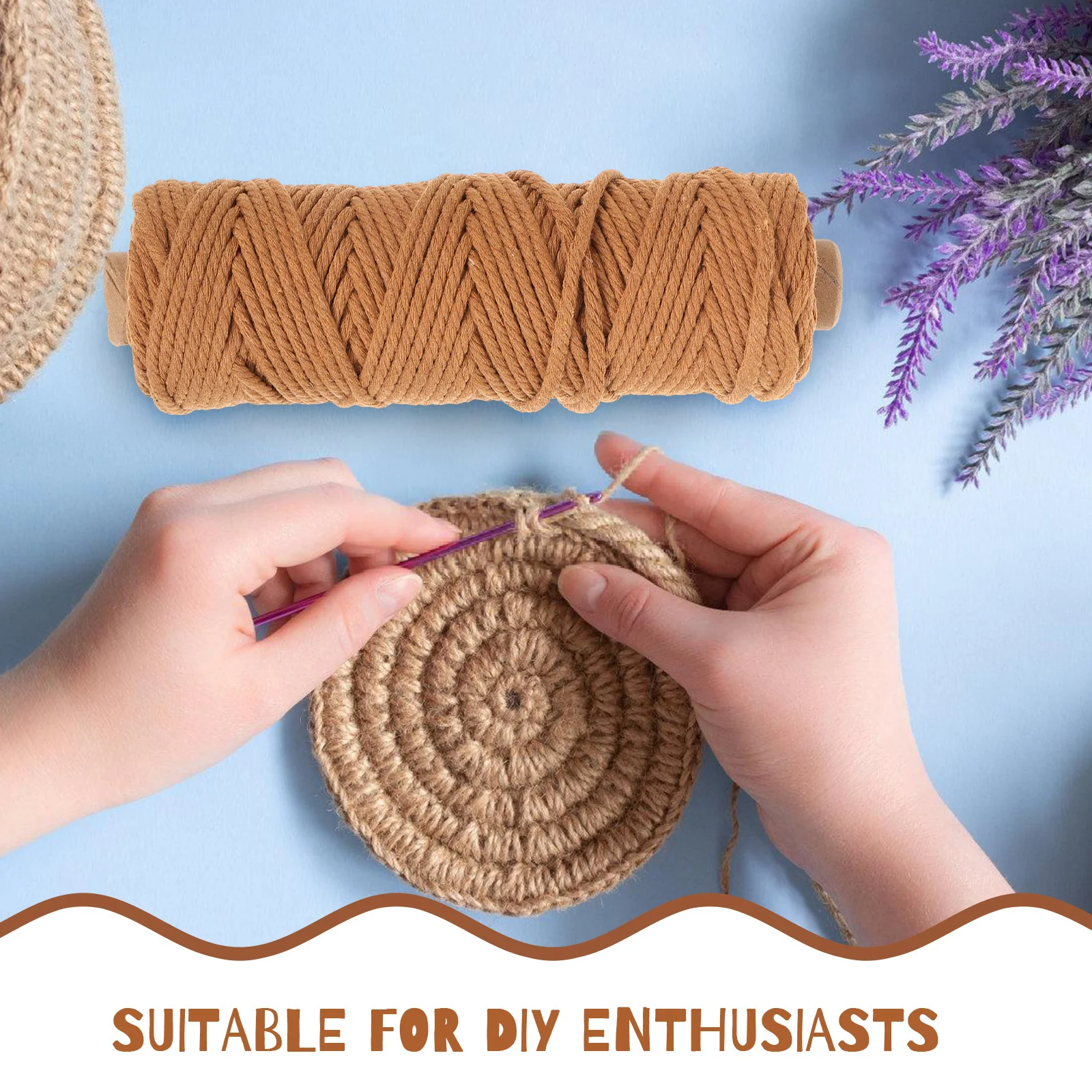 

1 Roll Colorful Cotton Rope 3Mm Soft Hand Weaving Diy Tapestry Cord For Wall Hanging Gift Wrapping Kitchen Twine Poultry