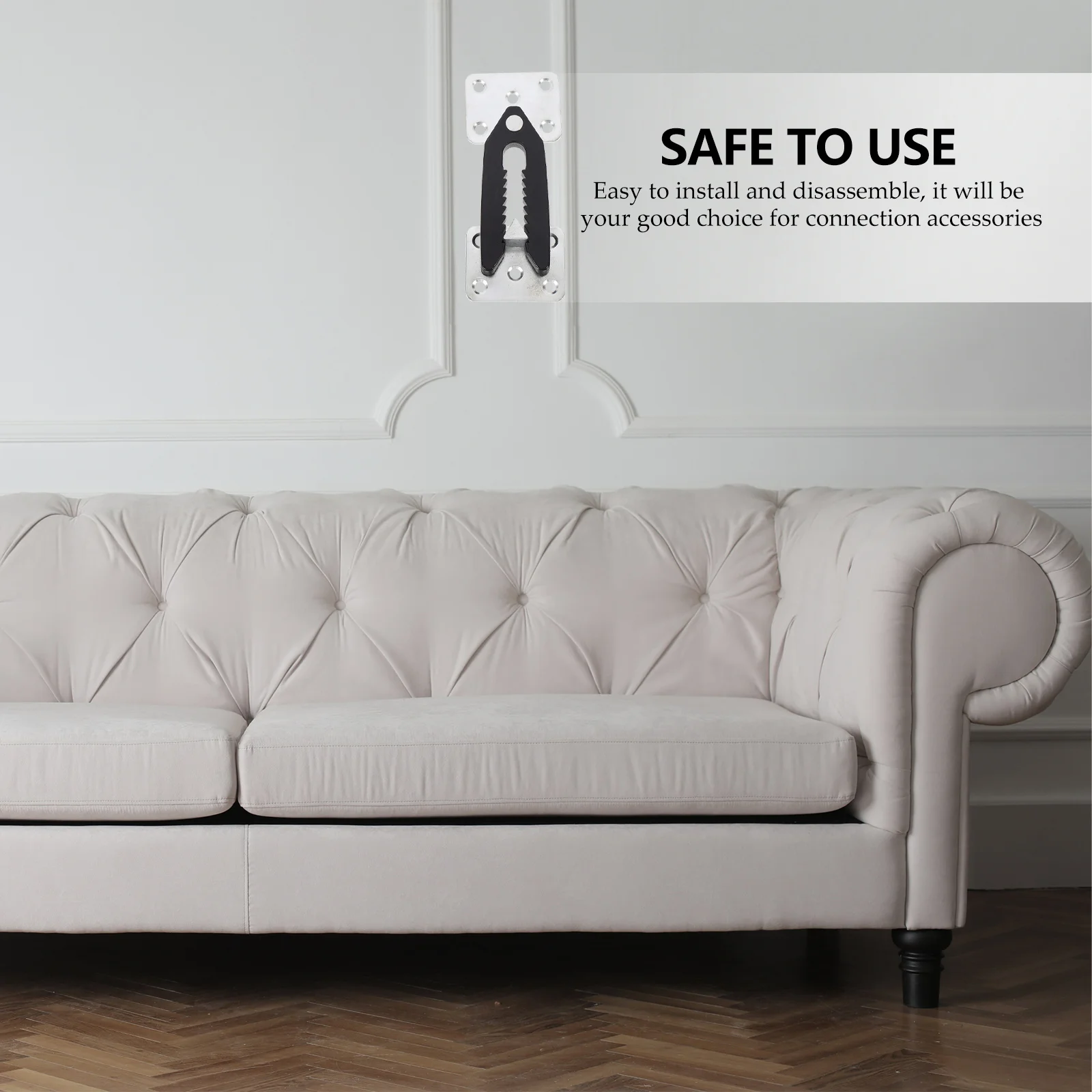 Conector de enclavamiento de sofá seccional, abrazaderas de cocodrilo modulares para muebles de junta de plástico, 4 piezas
