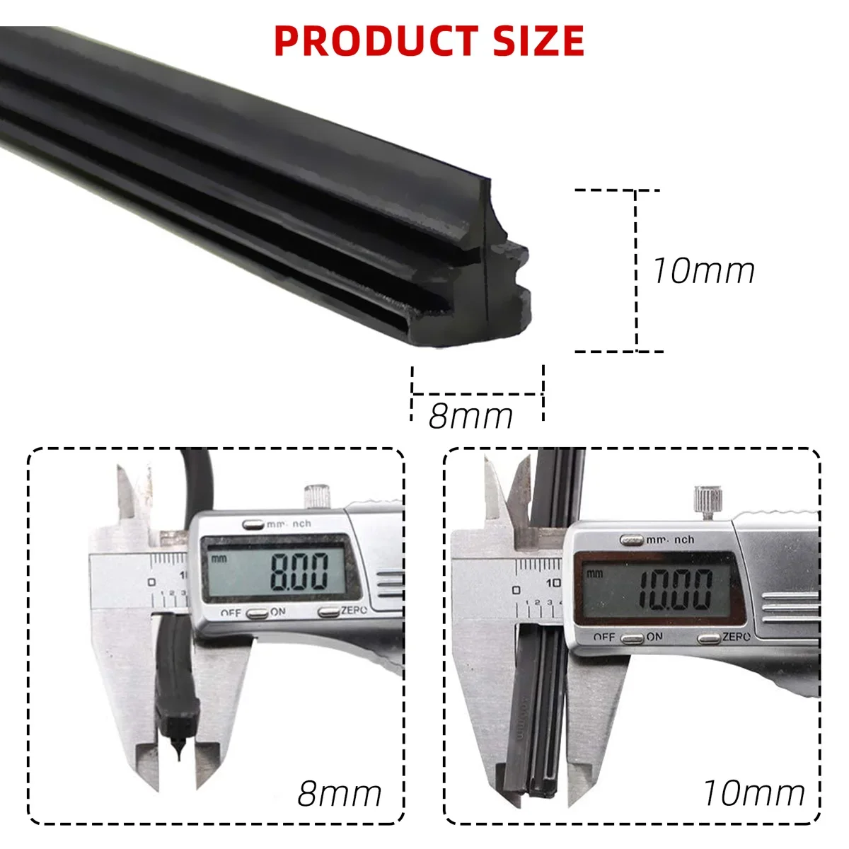 Auto Car All seasons Windshield Wiper Blades Refills Natural Rubber Strips for 3 StageType of Wiper Blade 14\