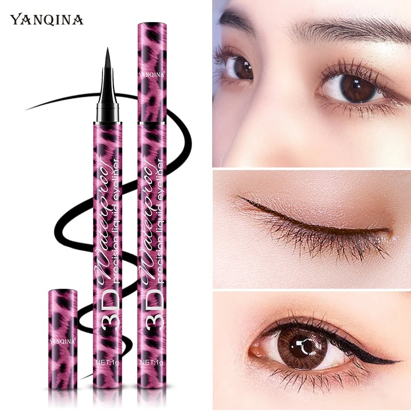 Mascara and Eyeliner Duo Set Black Fine-Tip Liner Smooth Application Long-Lasting Waterproof Eye Makeup 2-Piece Set