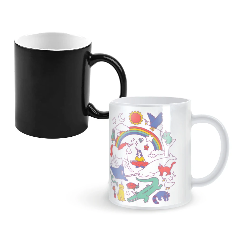 

Unicorns!Coffee Mugs And Mug Creative Color Change Tea Cup Ceramic Milk Cups Novelty Gifts