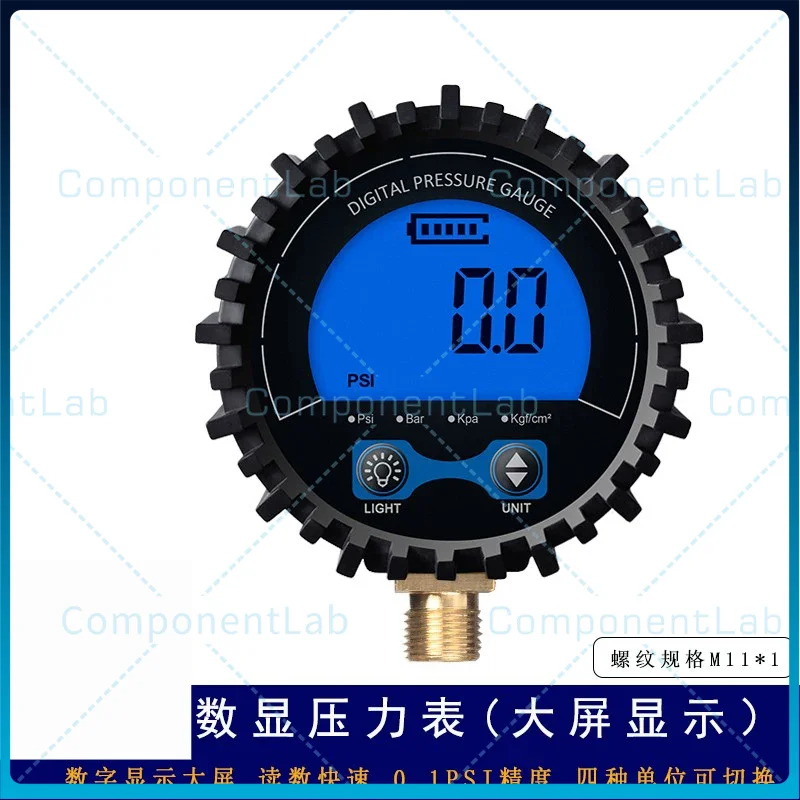 Tire Pressure Gauge with Digital Display for Air Measurement 0.1 PSI Precision Large Screen