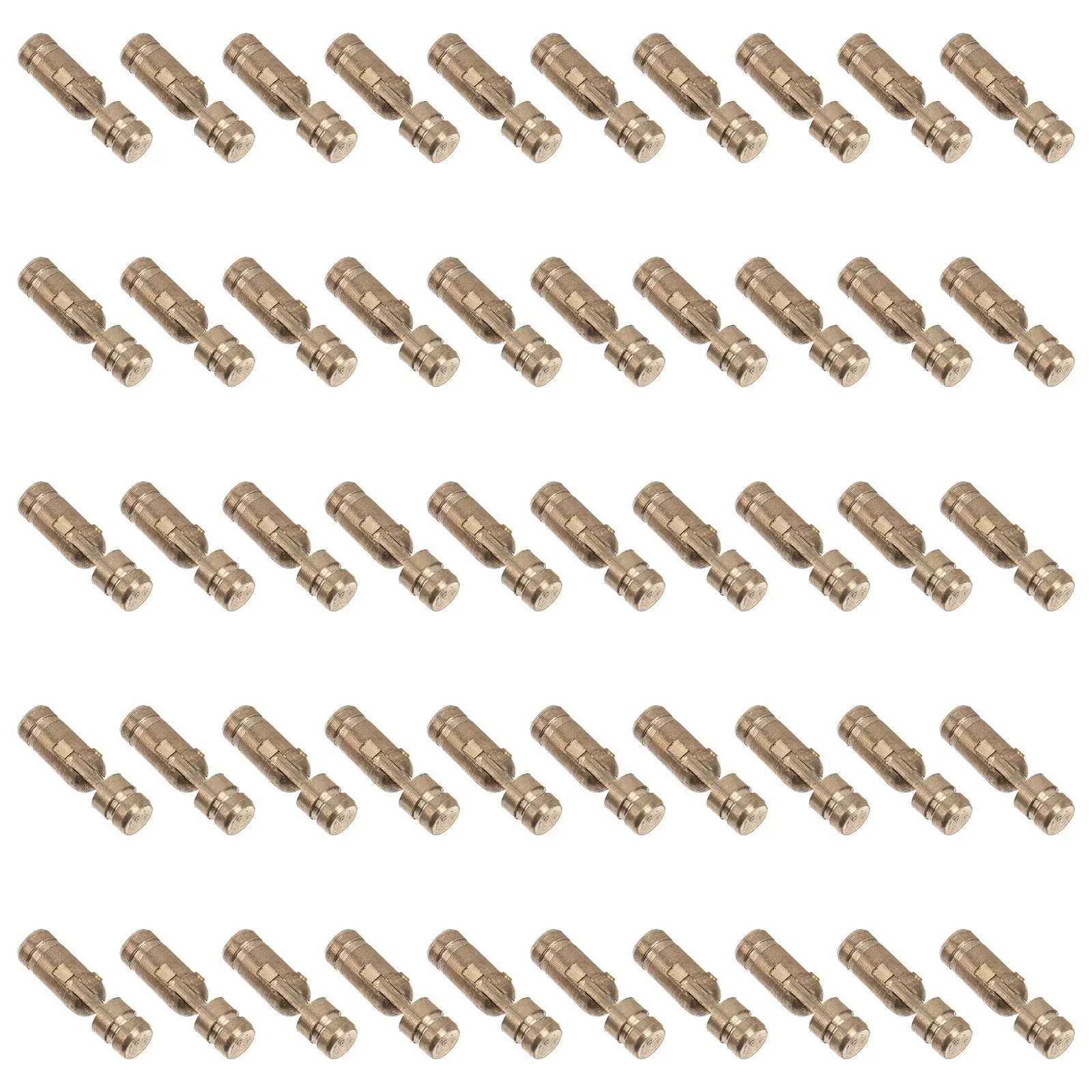 50Pcs 4x15mm Compact Copper Spring Hinge Self Closing Mute Hinge for Jewelry Display Boxes Craft Cases Cabinet Hinges