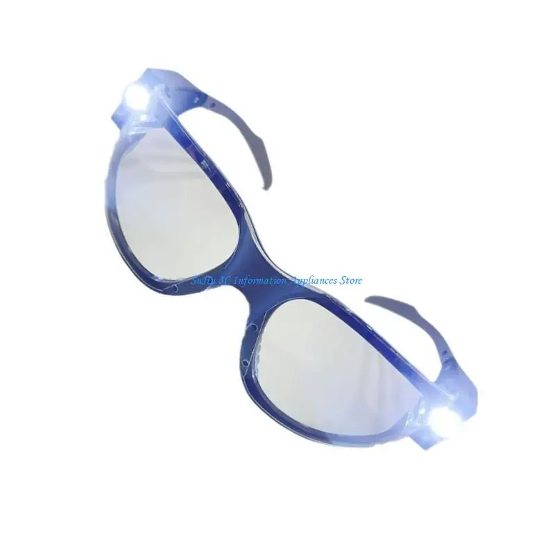 USB Charging LED Safety Glasses double Beam PC Lens Safety Eyewear Comfortable Nose Pad Unisex Design for Dark Areas