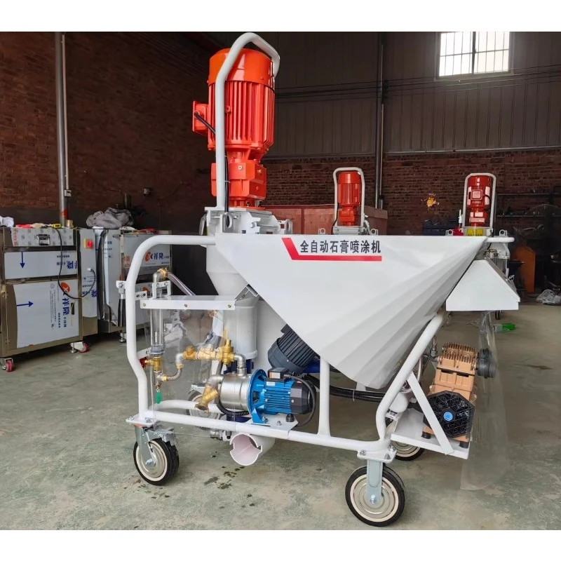 Automatic Plaster Sprayer Gypsum Mortar Spraying Machine 50Bar for Large Area Wall Plastering Construction Site Customized