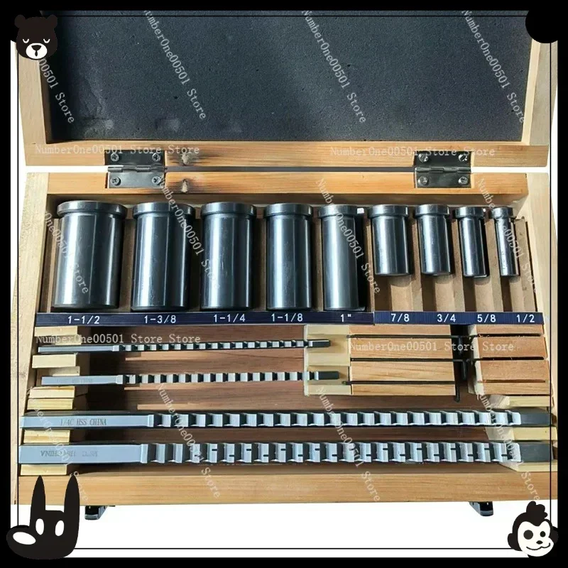 

18PCS Imperial Keyway Broach Set 1/2B 5/8B 3/4B 1C4C2C8C1 to 16B Guide Sleeve Shank