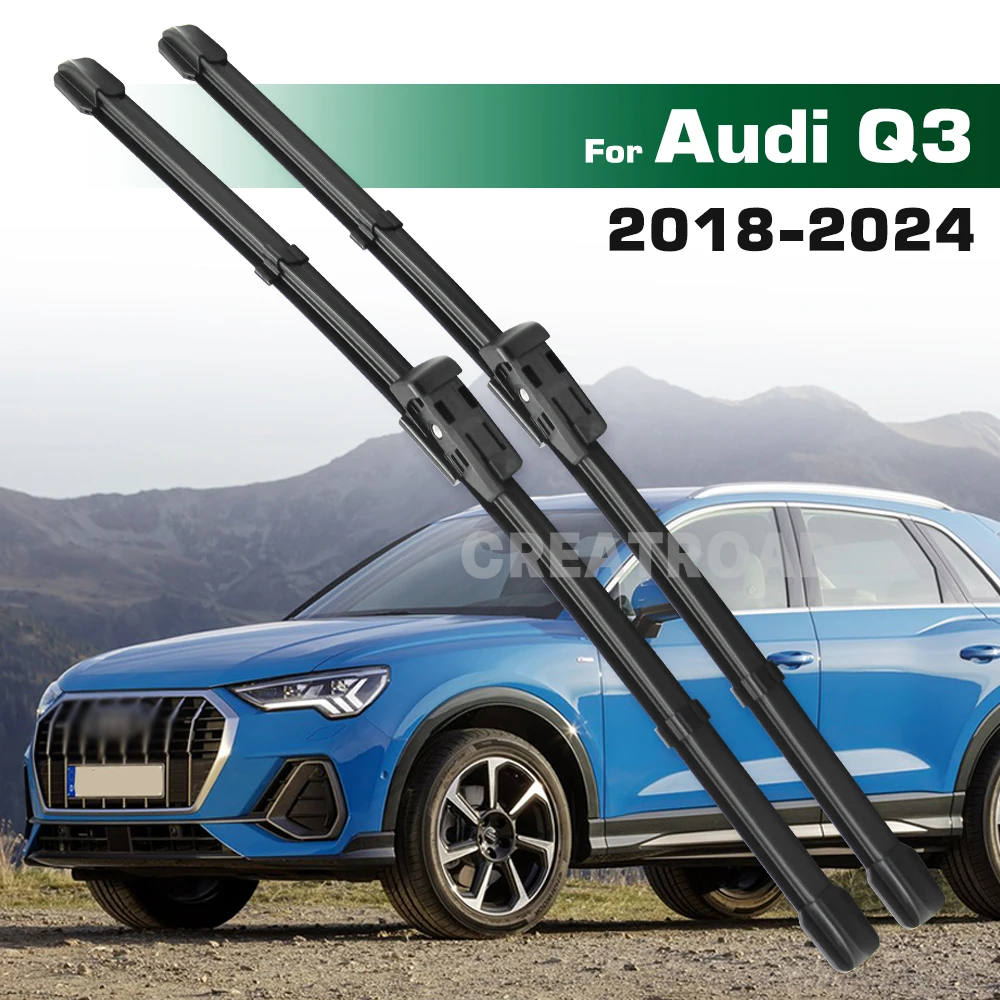 

GREATROAD Wiper For Audi Q3 MK2 2018-2024 2019 2020 2021 2022 Front Wiper Blades Windshield Windscreen Window Brush 24"+20"