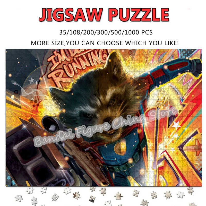 

Guardians-Of-The-Galaxy Diy Jigsaw Puzzle Disney Characters Rocket Raccoon Print Puzzle Adult Family Stress Relief Toys Gifts