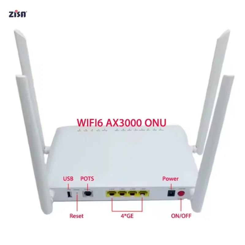 New Arrival ZXHN F6600P Wifi6 AX3000 Onu Gpon Fibre Optique Router Ont 4GE 1POTS 1USB 2.4G&5G Compatible With OLT in stock