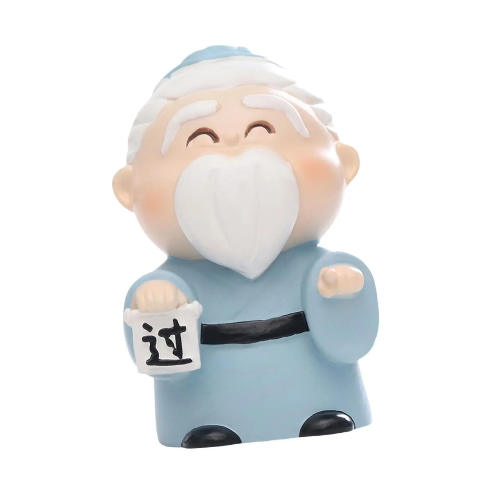 Mini Confucius Statue Miniature Figurine Cute Resin Chinese Confucius Figure Desktop Ornament for Desk Centerpiece Fireplace