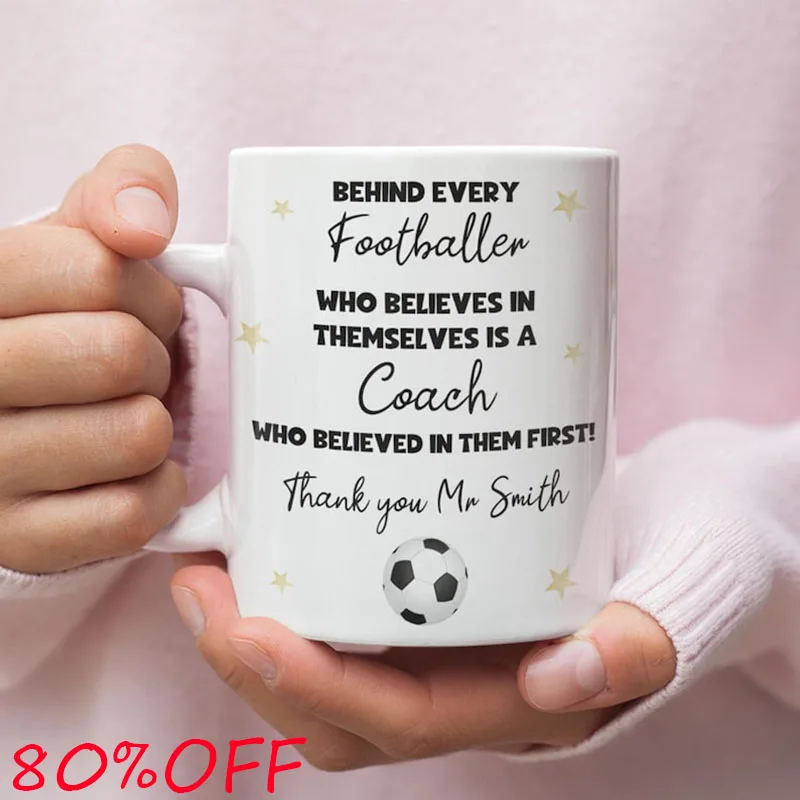 

Premium Appreciation Gifts for Soccer Coaches Customized Thank You Football Coach or Trainer Mug Personalized Soccer Mug