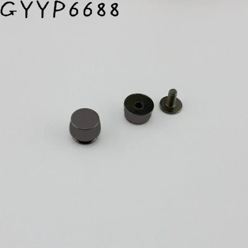 50-200pcs 5 colors 9.5*8mm copper Gold round head rivet screw for bags base studs,high quality purse feet rivets