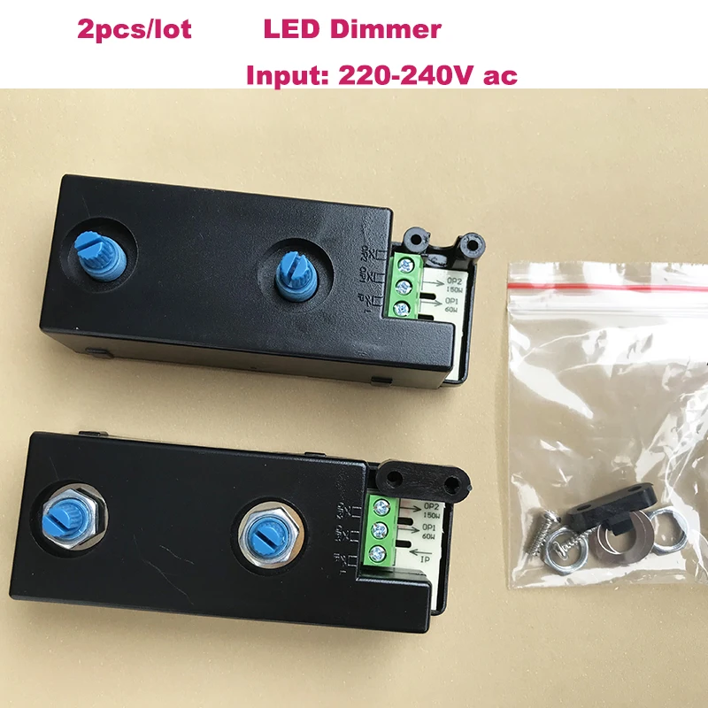 2Pcs/lot LD-901L 220V-240V LED Dimmer OP1: 25-60W (LED Driver 3-20W) OP2: 25-150W ( LED Driver 3-25W) Varistor Dimming