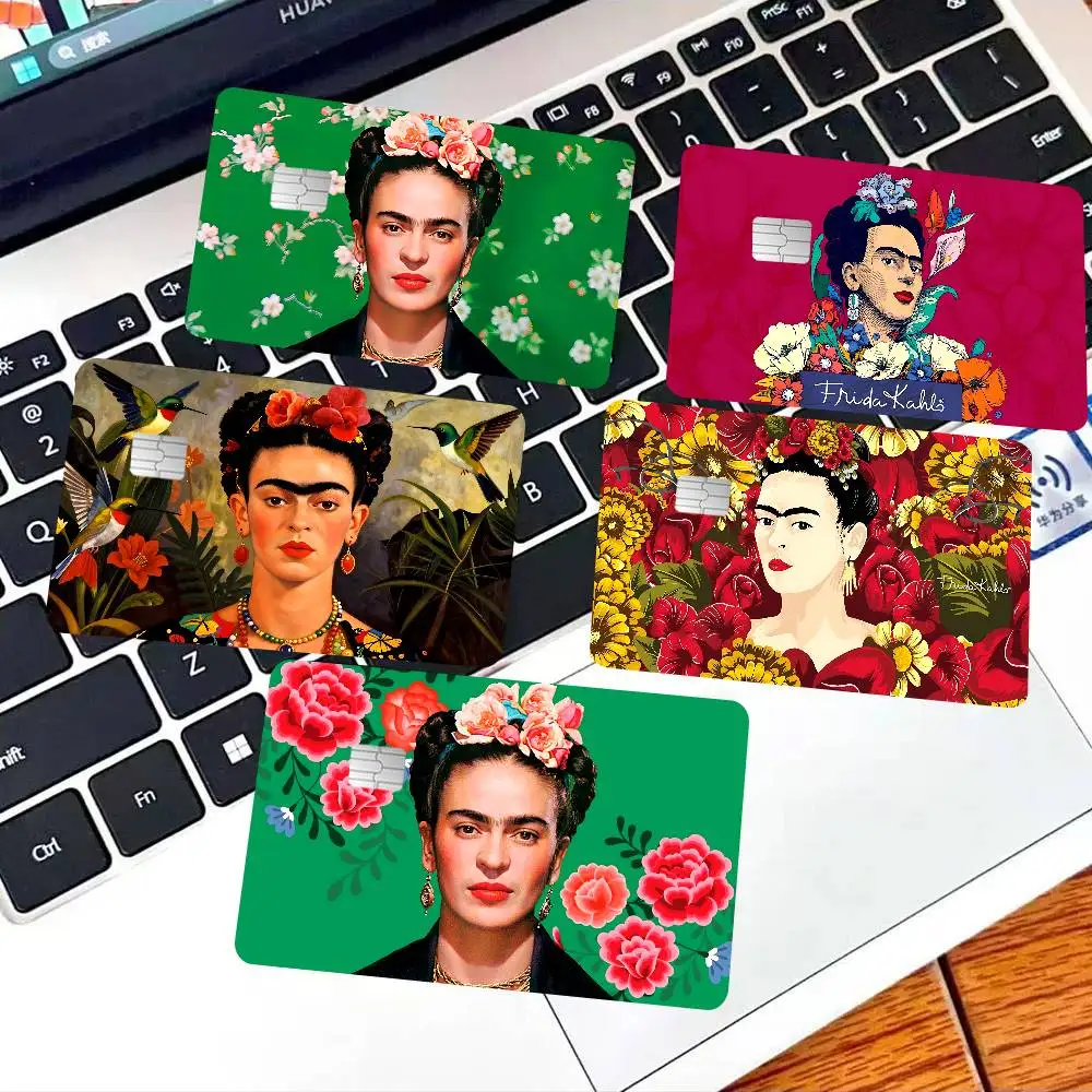 F-Frida K-Kahlo Anime Spend or Save Funny Shell On Off Ultra Thin No Fade Sticker Skin Cover Film for Debit Credit Card