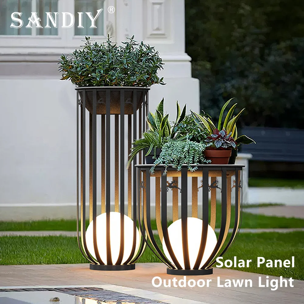 

Solar Lawn Lamp Outdoor Patio Lights Fixture Waterproof Planters Garden House Decoration Villa Floor Coffee Table LED 90cm 57cm