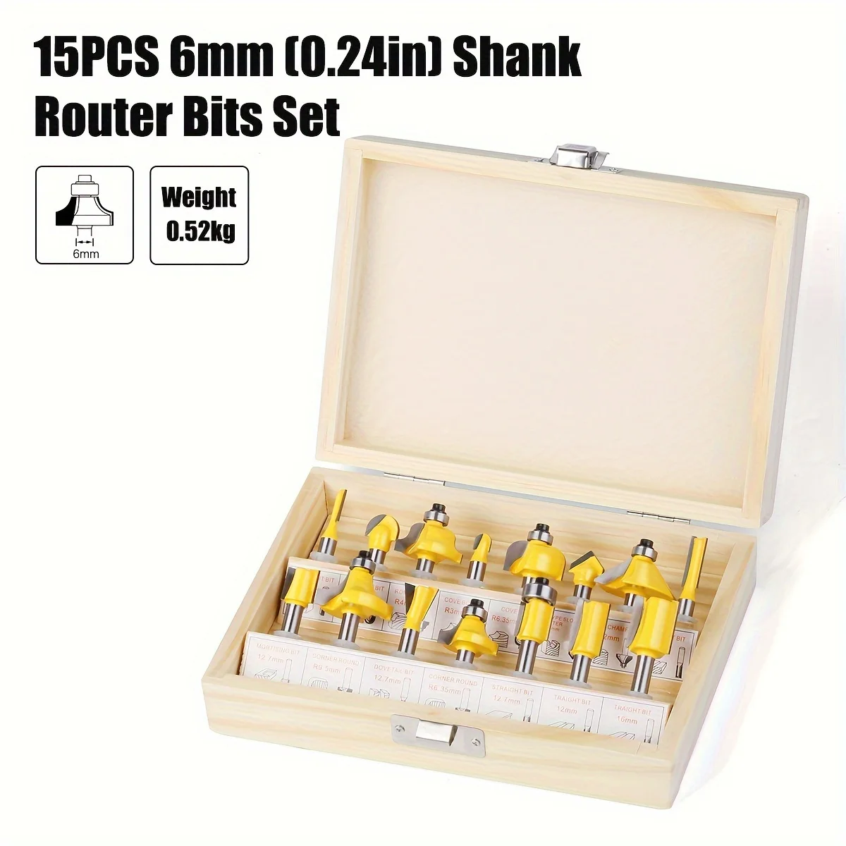 Cutting Router Bit Engraving Machine Woodworking Tools 6mm 8mm 1/4