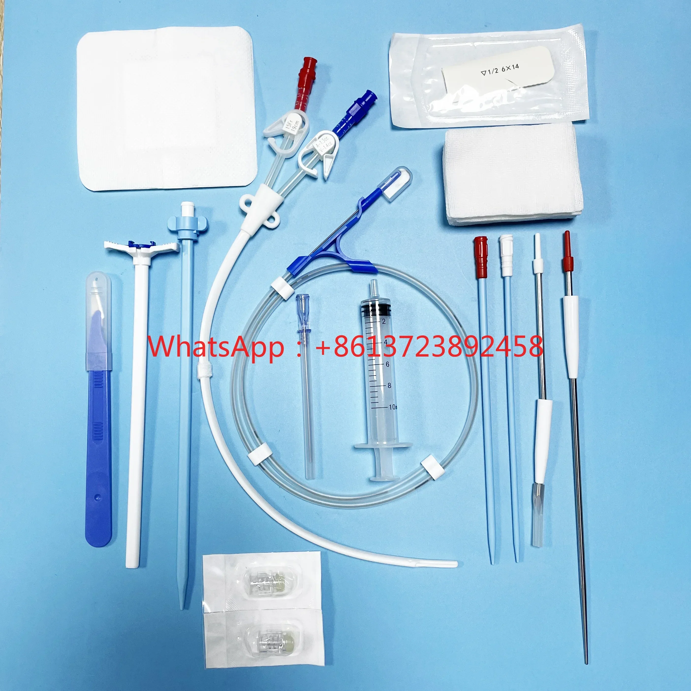 Medical Long Term Dialysis Catheter Kit Double Lumen Hemodialysis Catheter