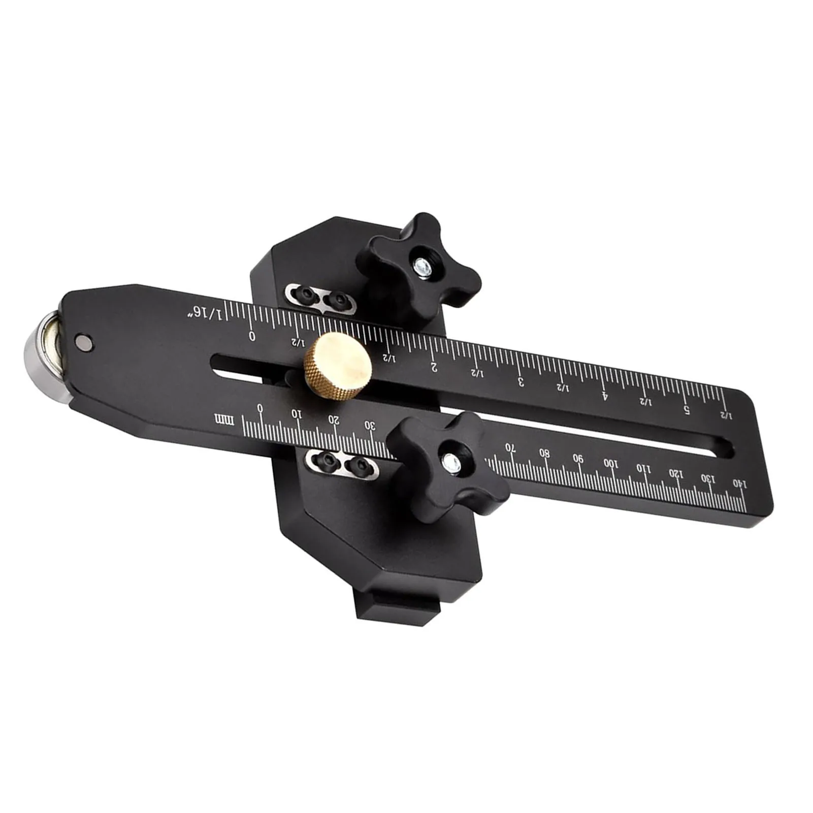 Thin Rip Jig Table Band Saw Router Table Fast Ripping Guide with Roller Limiter Woodworking Tool for 3/8 X 3/4in T Slot