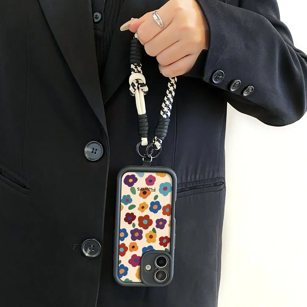 Ypm5 المعصم سلسلة Crossbody الحبل الحال بالنسبة Xiaomi Poco X6 F6M6F7 X7M7 F5 X5 X3 M3 Pro C55 C50 C51 C65 C75 C71 الأزهار غطاء الهاتف