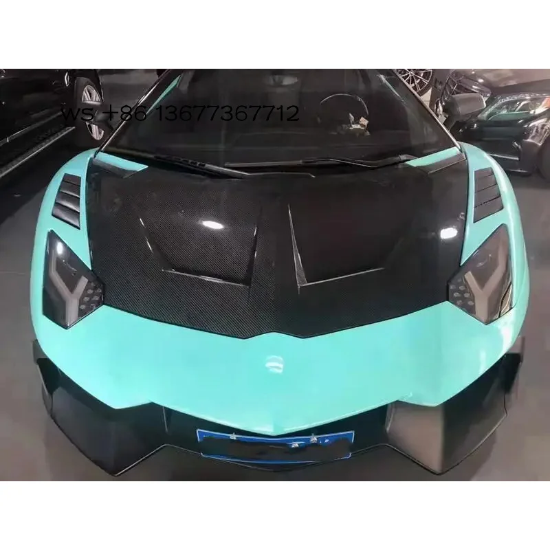تستخدم ترقية غطاء محرك السيارة من ألياف الكربون الجافة طراز 1016 إلى Aventador LP700 LP750 SVJ #1