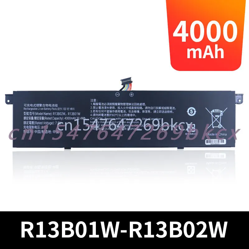 High quality products for xiao mi notebook air 13 13.3 inch 161301-01 r13b01w r13b02w laptop battery